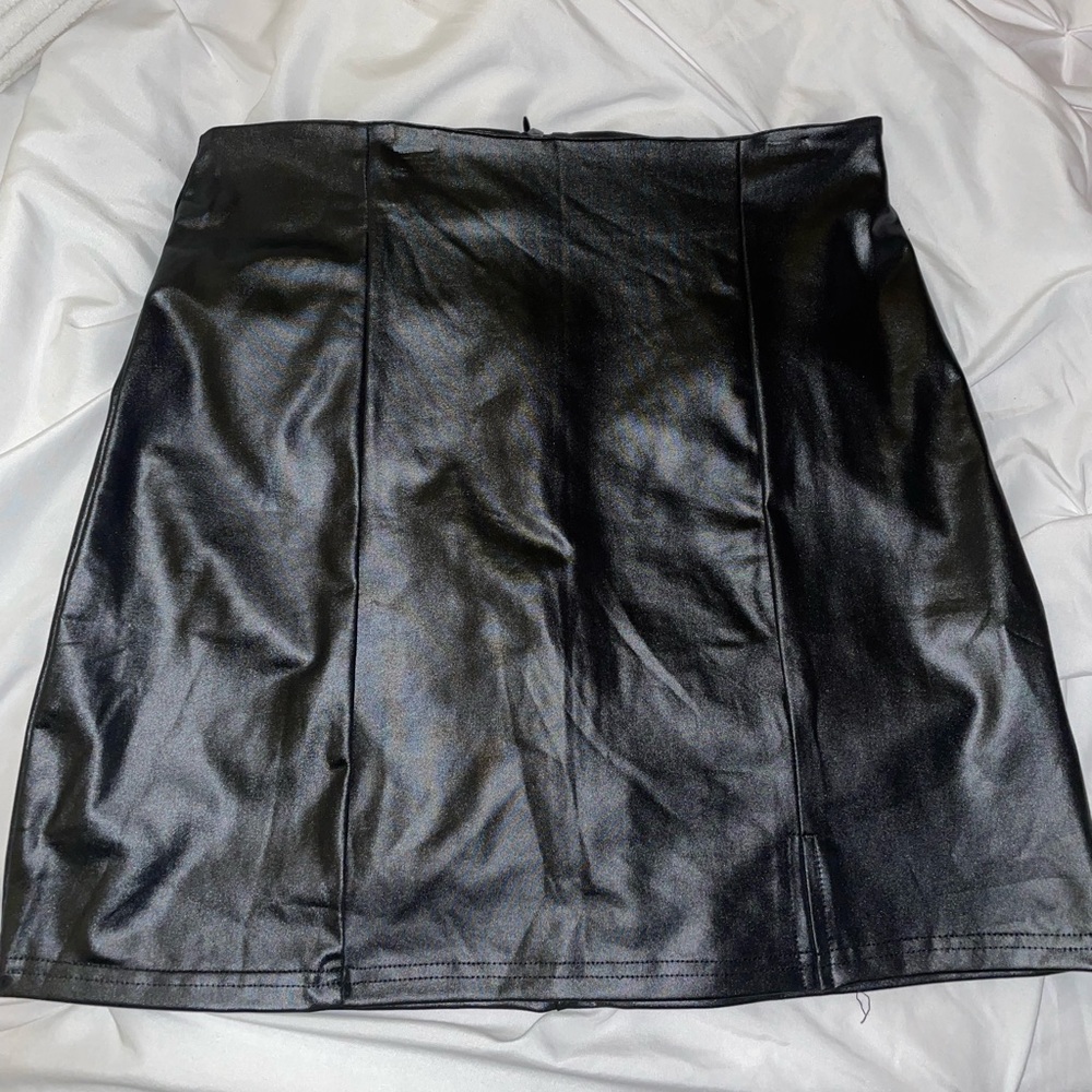SHEIN Leather Mini Skirt